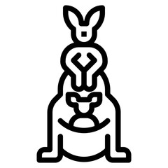 kangaroo line icon style © smalllike