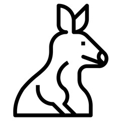 kangaroo line icon style © smalllike