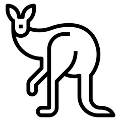 kangaroo line icon style © smalllike
