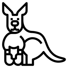 kangaroo line icon style © smalllike