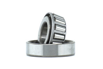 Tapered roller bearing over white background