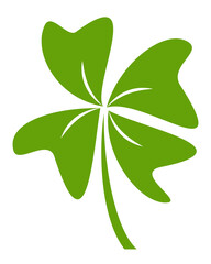 An abstract vector illustration of a clover leaf for Saint Patrick’s day