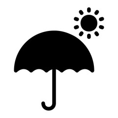 sun protection glyph icon