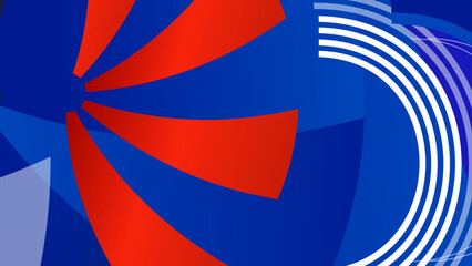 Abstract blue white and red background design