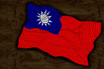 National flag  of Taiwan. Background  with flag  of Taiwan