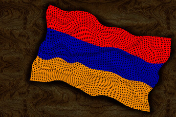 National Flag of Armenia. Background  with flag  of Armenia.