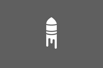Illustration vector graphic of simple rocket