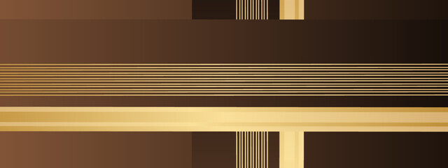Modern brown gold wide banner background