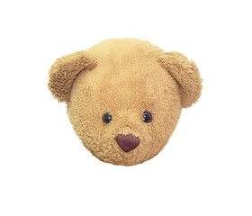 Teddy bear header isolated background.