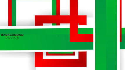 Obraz premium Modern green red and white background