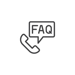 FAQ support line icon