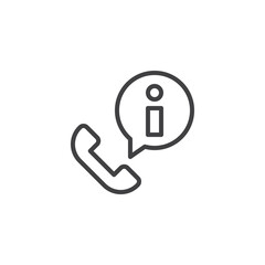 Phone Call information line icon