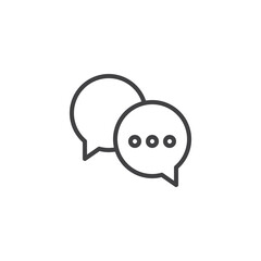 Dialogue messages line icon