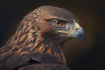 Parabuteo unicinctus Harris's buzzard portrait. Photo of good quality. Generative AI