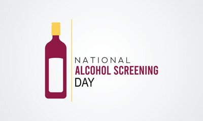National Alcohol Screening Day.Template for background, banner, card, poster with text inscription vector illustration.