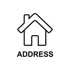 home address icon vector