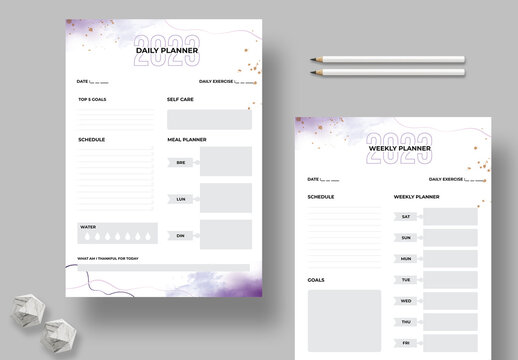 Daily & Weekly Planner Design Template