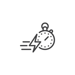 Fast service line icon