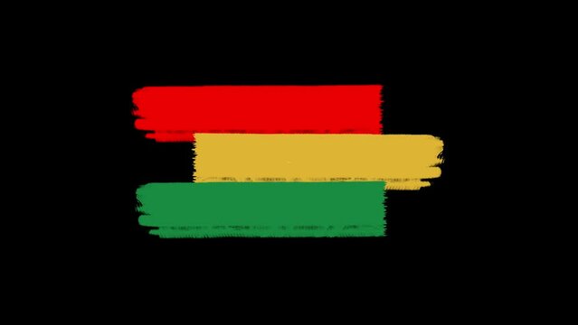 Juneteenth celebration background. Juneteenth Celebrate Freedom or Emancipation day 4k footage of animated lettering on black background.