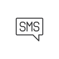 SMS message line icon