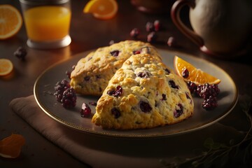 cranberry orange scones created using Generative AI Technology