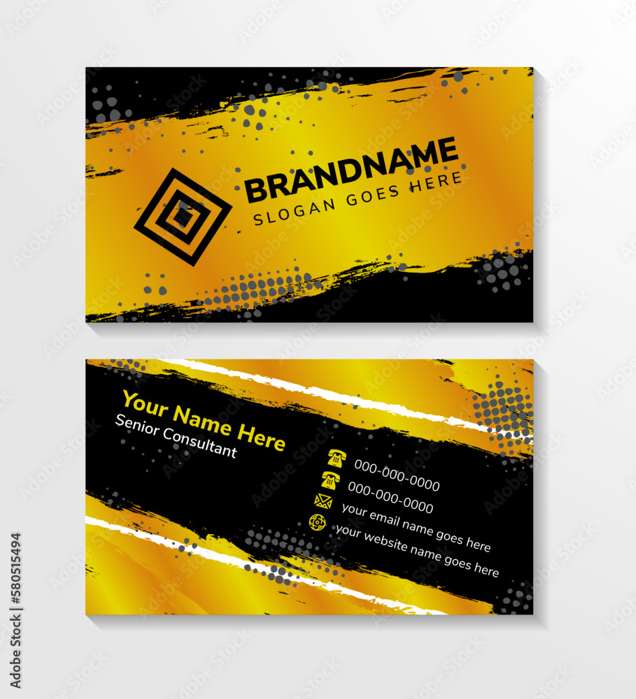 Poster abstract modern black and gold gradient design templates background for business card. dot circle ha