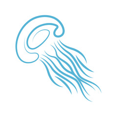 Obraz na płótnie Canvas Jellyfish icon logo design