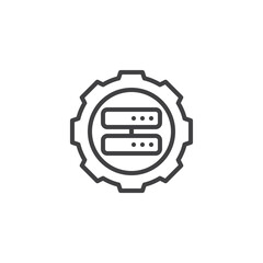 Data optimization line icon