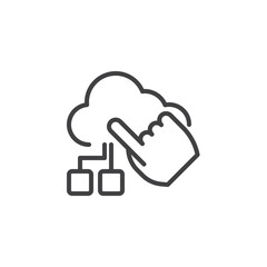 Data management line icon