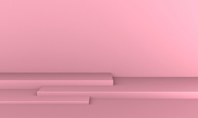 pink background with pink podium