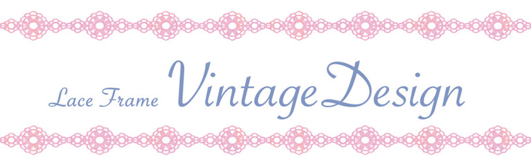 アンティークなレース素材を使ったデザイン。水彩風、ベクター素材