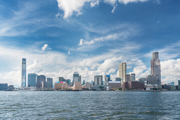 Obraz premium Skyline of Victoria Harbor of Hong Kong city