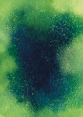 sSpring green and dark blue splash watercolor background illustration for decoration on nature, forest and organic lifestyle concept.