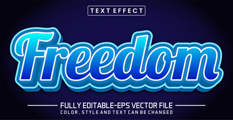 Obraz premium Freedom text editable style effect