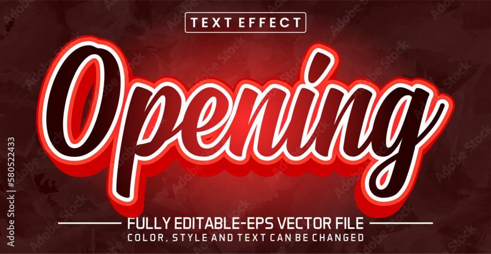 Poster opening text editable style effect