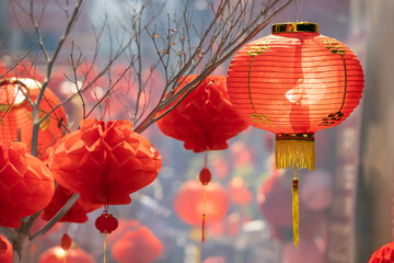 Chinese new year lanterns in old town area. © toa555