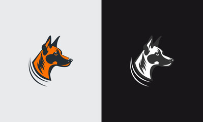 dog vector design creative logo