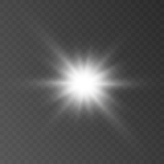 Abstract sun glare translucent glow with a special light effect. Vector blur in the movement of glowing highlights. Sun. Light effect png