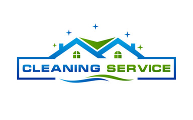 Fototapeta premium House Cleaning Service company Logo Template