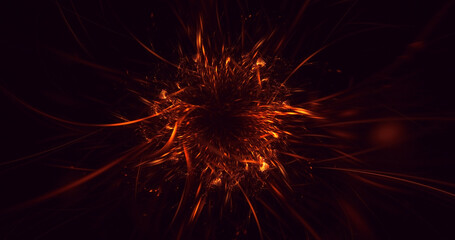 Obraz premium 3D rendering abstract colorful fractal light background