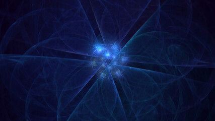 3D rendering abstract colorful fractal light background