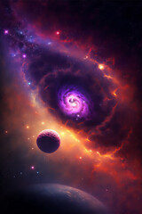 Obraz na płótnie Canvas Cosmic Spectacle: A Glimpse into the Universe