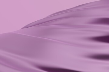 3Dで描かれた、はためく艶のある布