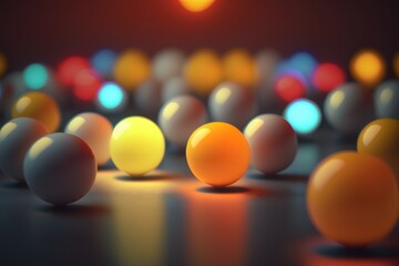 Naklejka premium Ping pong balls created using Generative AI Technology