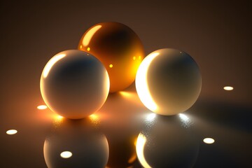 Ping pong balls created using Generative AI Technology