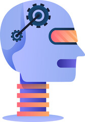 Artificial intelligence icon element design illustration. AI technology and cyber icon element. Futuristic technology service and communication artificial intelligence concept