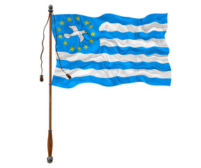 National flag  of Ambazonia. Background  with flag  of Ambazonia