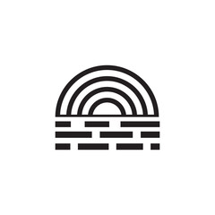 sun wall logo icon illustration