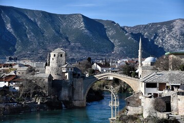 Old Bridge in City Mostar, Bosnia and Herzegovina