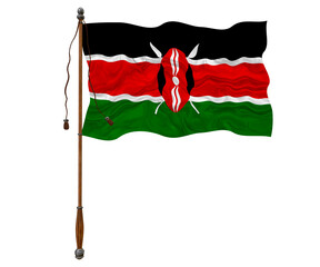 National flag  of Kenya. Background  with flag  of Kenya